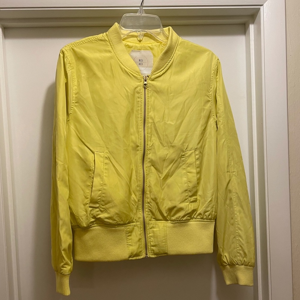 NWT. Neon yellow bomber jacket from Anthro